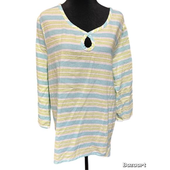 NWOT Sun Bay Missy 100% Cotton Tunic size Large - Picture 2 of 9